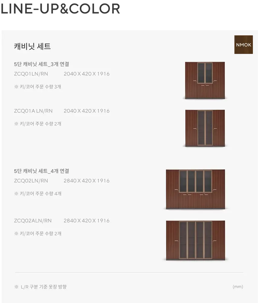 모나크 캐비닛 세트 상세 정보