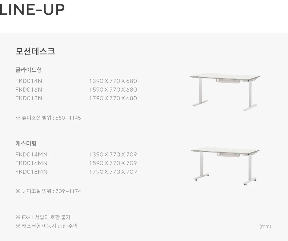 M302+ 모션데스크 상세 정보