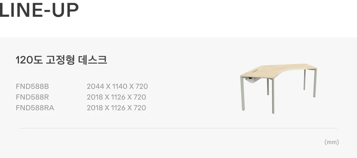플로우파인더 120도 고정형 데스크 상세 정보