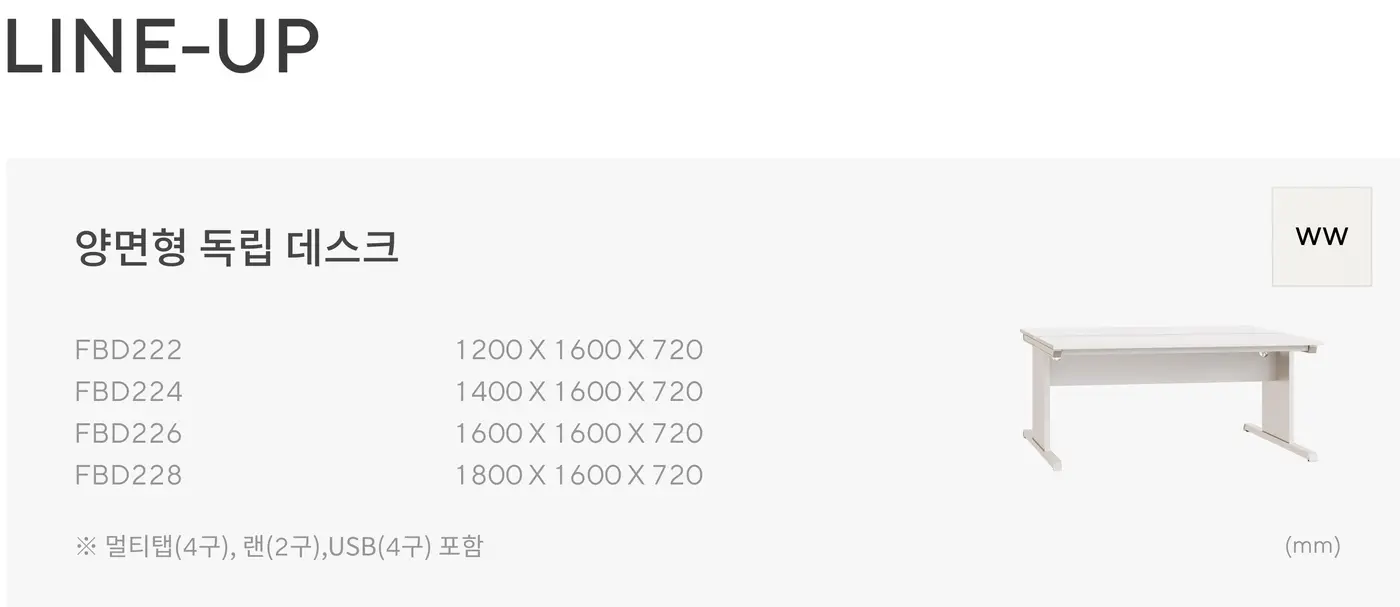 챈스 양면형 데스크 상세 정보